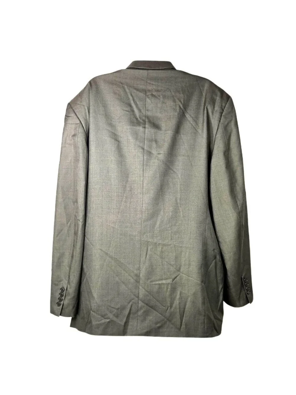 Jones New York Gray 3 Button Wool Silk Blend Sport Coat Blazer Jacket Size L 46